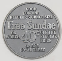 Vintage Dairy Queen Store Free Sundae or 40 Cents Off Plastic Token Coin