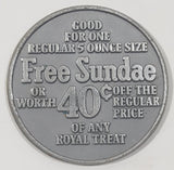 Vintage Dairy Queen Store Free Sundae or 40 Cents Off Plastic Token Coin