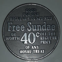 Vintage Dairy Queen Store Free Sundae or 40 Cents Off Plastic Token Coin