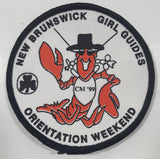 Girl Guides New Brunswick CM '99 Orientation Weekend 3 1/4" Embroidered Fabric Patch Badge