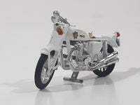 Vintage Yatming 1334 Honda CB-750 Four Police White Motor Cycle Die Cast Toy Vehicle Missing Parts