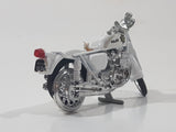 Vintage Yatming 1334 Honda CB-750 Four Police White Motor Cycle Die Cast Toy Vehicle Missing Parts