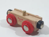 Bigjigs Rail Wood with Red Wheels and Magnetic Connector Wood Toy Train Car Vehicle
