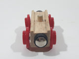 Bigjigs Rail Wood with Red Wheels and Magnetic Connector Wood Toy Train Car Vehicle