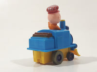 1989 Peanuts Charlie Brown Cartoon Character in Pullback Motorized Friction Toy Train Vehicle McDonald's Happy Meal
