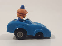 1988 McDonald's Turbo Macs Officer Big Mac Blue Toy Pull Back Friction Motorized Plastic Toy Car Vehicle - Happy Meals