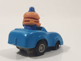 1988 McDonald's Turbo Macs Officer Big Mac Blue Toy Pull Back Friction Motorized Plastic Toy Car Vehicle - Happy Meals