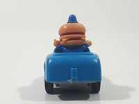 1988 McDonald's Turbo Macs Officer Big Mac Blue Toy Pull Back Friction Motorized Plastic Toy Car Vehicle - Happy Meals