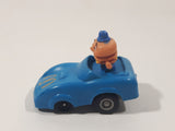 1988 McDonald's Turbo Macs Officer Big Mac Blue Toy Pull Back Friction Motorized Plastic Toy Car Vehicle - Happy Meals