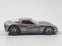 2005 Hot Wheels Corvette C6 Silver Die Cast Toy Car Vehicle