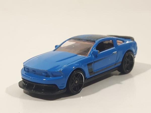 2012 Hot Wheels Mustang Boss 302 Laguna Seca Blue Die Cast Toy Car Vehicle