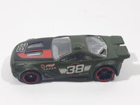 2012 Hot Wheels Track Stars Scorcher Dark Olive Green Die Cast Toy Car Vehicle