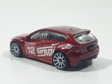 2012 Hot Wheels Subaru WRX STI Red Die Cast Toy Car Vehicle