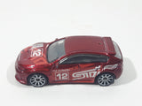 2012 Hot Wheels Subaru WRX STI Red Die Cast Toy Car Vehicle