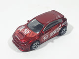 2012 Hot Wheels Subaru WRX STI Red Die Cast Toy Car Vehicle