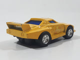 Vintage Tomica Tomy Lancia Turbo International Rally 1:45 Scale Yellow Pull Back Die Cast Toy Car Vehicle Made in Hong Kong