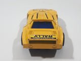Vintage Tomica Tomy Lancia Turbo International Rally 1:45 Scale Yellow Pull Back Die Cast Toy Car Vehicle Made in Hong Kong