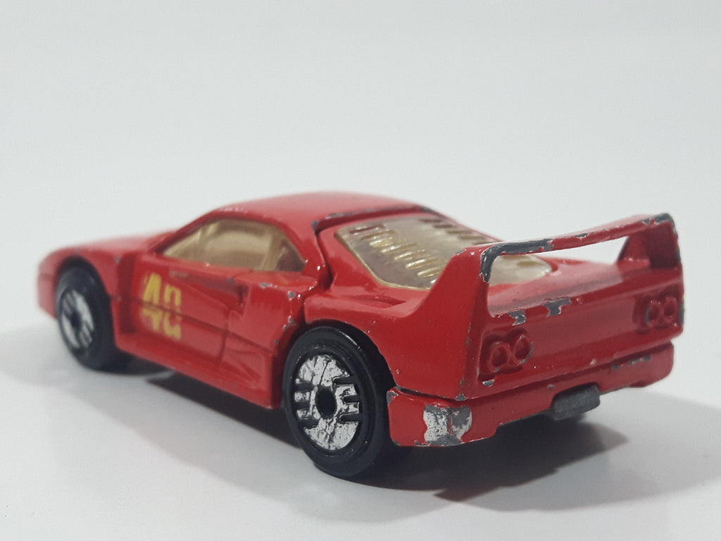 1989 Hot Wheels Ferrari F40 Red Die Cast Toy Car Vehicle Opening Rear 