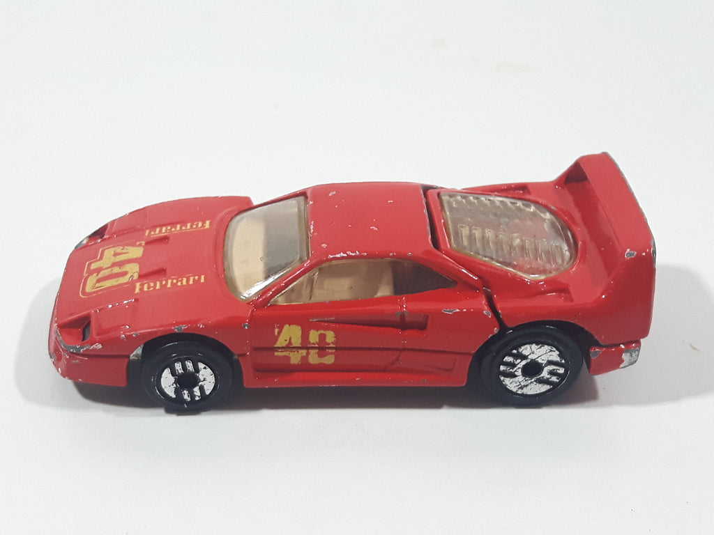 1989 Hot Wheels Ferrari F40 Red Die Cast Toy Car Vehicle Opening Rear ...