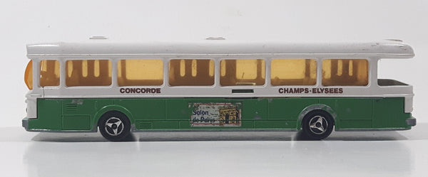 Vintage Majorette No. 310 Autobus Saviem Bus Concorde Champs-Elysees Green and White 1/87 Scale Die Cast Toy Car Vehicle