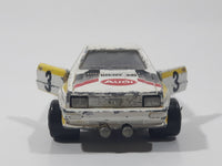 Vintage Majorette No. 221 Audi Quattro White 1/68 Scale Die Cast Toy Car Vehicle with Opening Doors