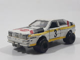 Vintage Majorette No. 221 Audi Quattro White 1/68 Scale Die Cast Toy Car Vehicle with Opening Doors