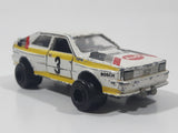 Vintage Majorette No. 221 Audi Quattro White 1/68 Scale Die Cast Toy Car Vehicle with Opening Doors