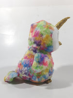 2019 Ty Beanie Boos Enchanted Rainbow Unicorn Owl 8" Tall Toy Stuffed Plush