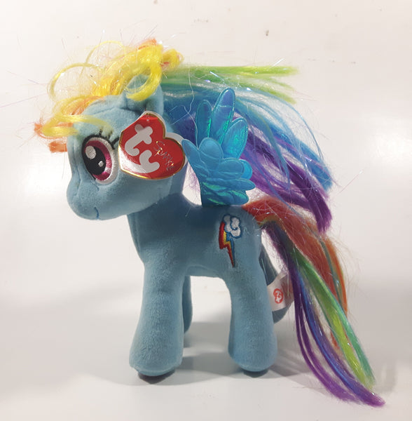 2016 Ty Beanie Babies Sparkle My Little Pony Rainbow Dash 8" Tall Toy Stuffed Plush with Tags