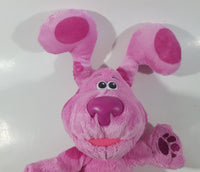 2020 Viacom Nickelodeon Blue Clues Magenta Pink Dog 15" Tall Talking Barking Stuffed Plush Character with Stomach Squeeze Pop Up Ears