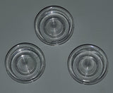 Geobra PlayMobil Plastic Clear Round Cap Cover Piece Set of 3