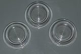 Geobra PlayMobil Plastic Clear Round Cap Cover Piece Set of 3