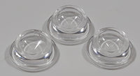 Geobra PlayMobil Plastic Clear Round Cap Cover Piece Set of 3
