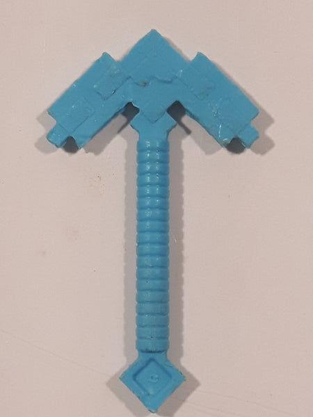 Lego Minecraft Plastic Blue 1 1/2" Toy Long Pick Axe Accessory