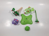 Geobra PlayMobil Mixed Trees Plants and Flowers with Grass Base Toy Accessories