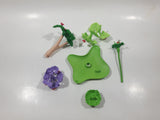 Geobra PlayMobil Mixed Trees Plants and Flowers with Grass Base Toy Accessories