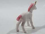 Geobra PlayMobil 2 1/4" Long White and Pink Baby Unicorn Animal Figure