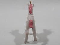 Geobra PlayMobil 2 1/4" Long White and Pink Baby Unicorn Animal Figure