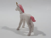 Geobra PlayMobil 2 1/4" Long White and Pink Baby Unicorn Animal Figure