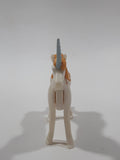 Geobra PlayMobil 4" Long White and Gold Unicorn Animal Figure