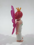 Geobra PlayMobil Fairy Queen White Dress with Pink Wings 3 1/4" Tall Toy Figure 5995