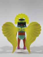 2014 Geobra PlayMobil Everdreamerz Dancing Queen Lime Green Crown Teal Swim Suit with Fluorescent Yellow Wings 3 1/4" Tall Toy Figure