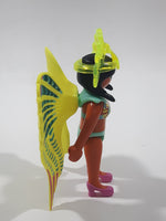 2014 Geobra PlayMobil Everdreamerz Dancing Queen Lime Green Crown Teal Swim Suit with Fluorescent Yellow Wings 3 1/4" Tall Toy Figure