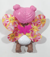 Baby Alive Glo Pixies Minis Sunny Pink Hair with Pink Fabric Wings 4" Tall Toy Figure
