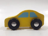 Yellow Sports Car Wood Toy Car Vehicle