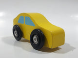 Yellow Sports Car Wood Toy Car Vehicle