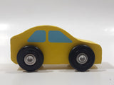 Yellow Sports Car Wood Toy Car Vehicle