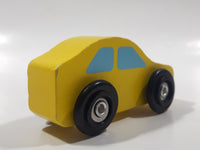 Yellow Sports Car Wood Toy Car Vehicle