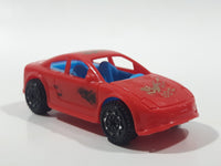 Unknown Brand Red with Blue Interior Plastic Body Die Cast Toy Car Vehicle