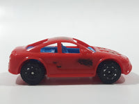 Unknown Brand Red with Blue Interior Plastic Body Die Cast Toy Car Vehicle